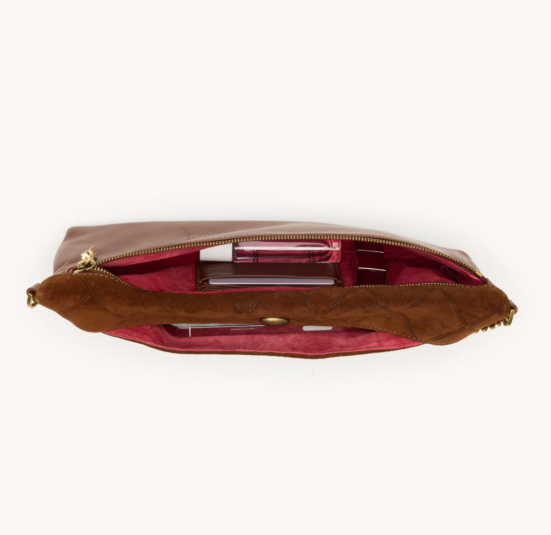 Hammitt INVITATION CLUTCH Flamingo Flora / Brushed Gold