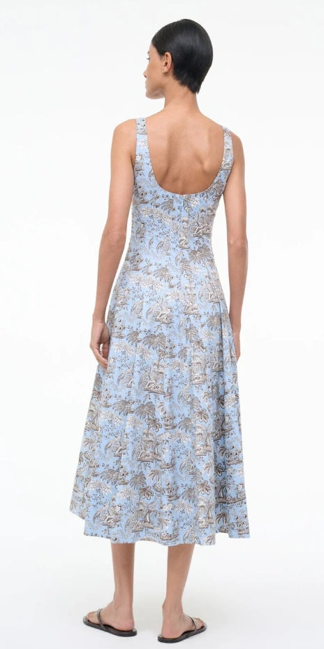 Staud Wells Dress in Sky Toile available from Weekends Boulder | Your Local Shopping specialist. Staud Wells Dress in Sky Toile available from Weekends Boulder | Your Local Shopping specialist.