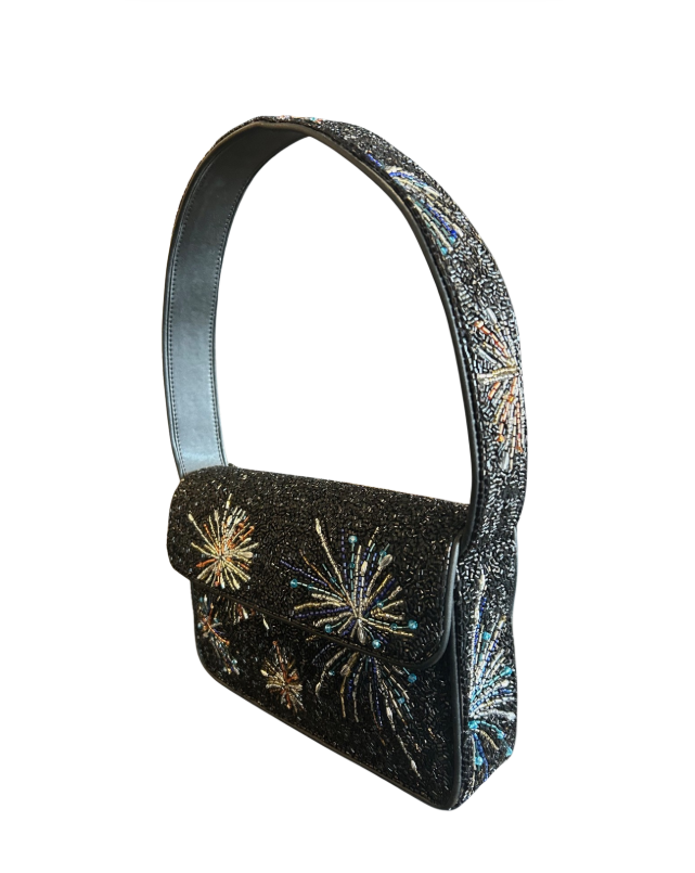 Staud Tommy Beaded Bag in Firework available from Weekends Boulder